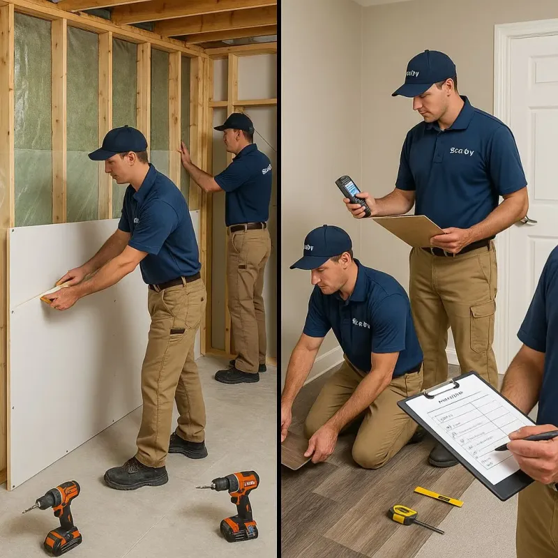 Repairs and Reconstruction process in Mayflower Village, CA